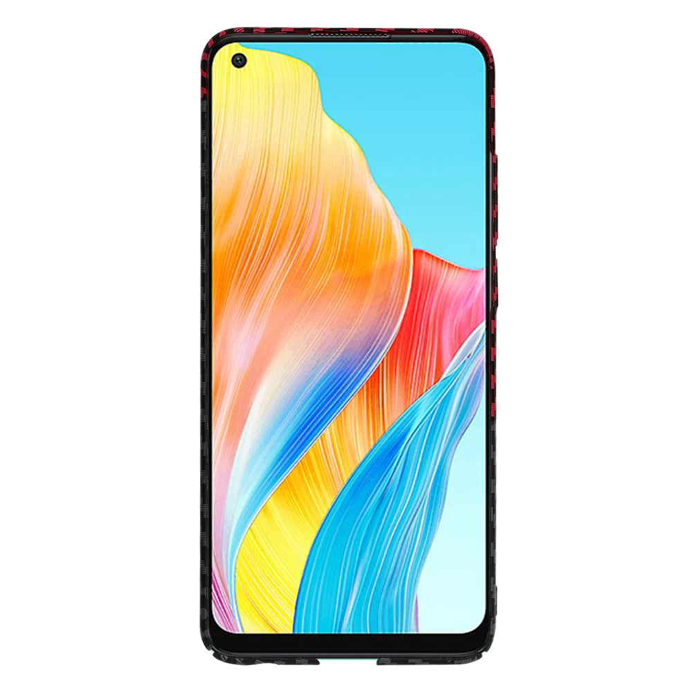 Funda para Oppo A78 4G, Techsuit, Carbonite FiberShell, Negra Roja