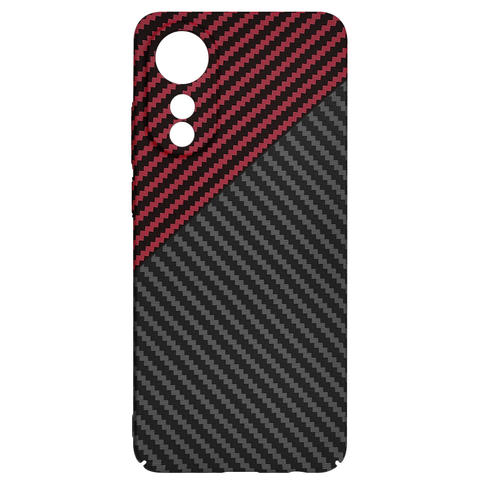 Funda para Oppo A78 4G, Techsuit, Carbonite FiberShell, Negra Roja