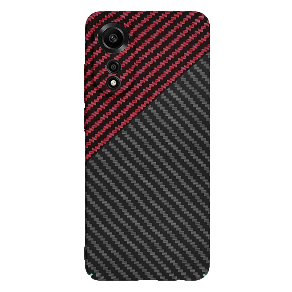 Funda para Oppo A78 4G, Techsuit, Carbonite FiberShell, Negra Roja