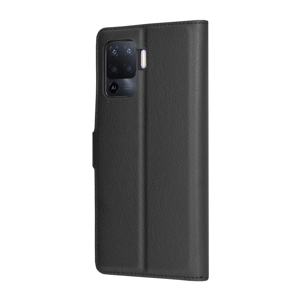 Funda para Oppo A94 / Reno5 Lite, Techsuit, Leather Folio, Negra