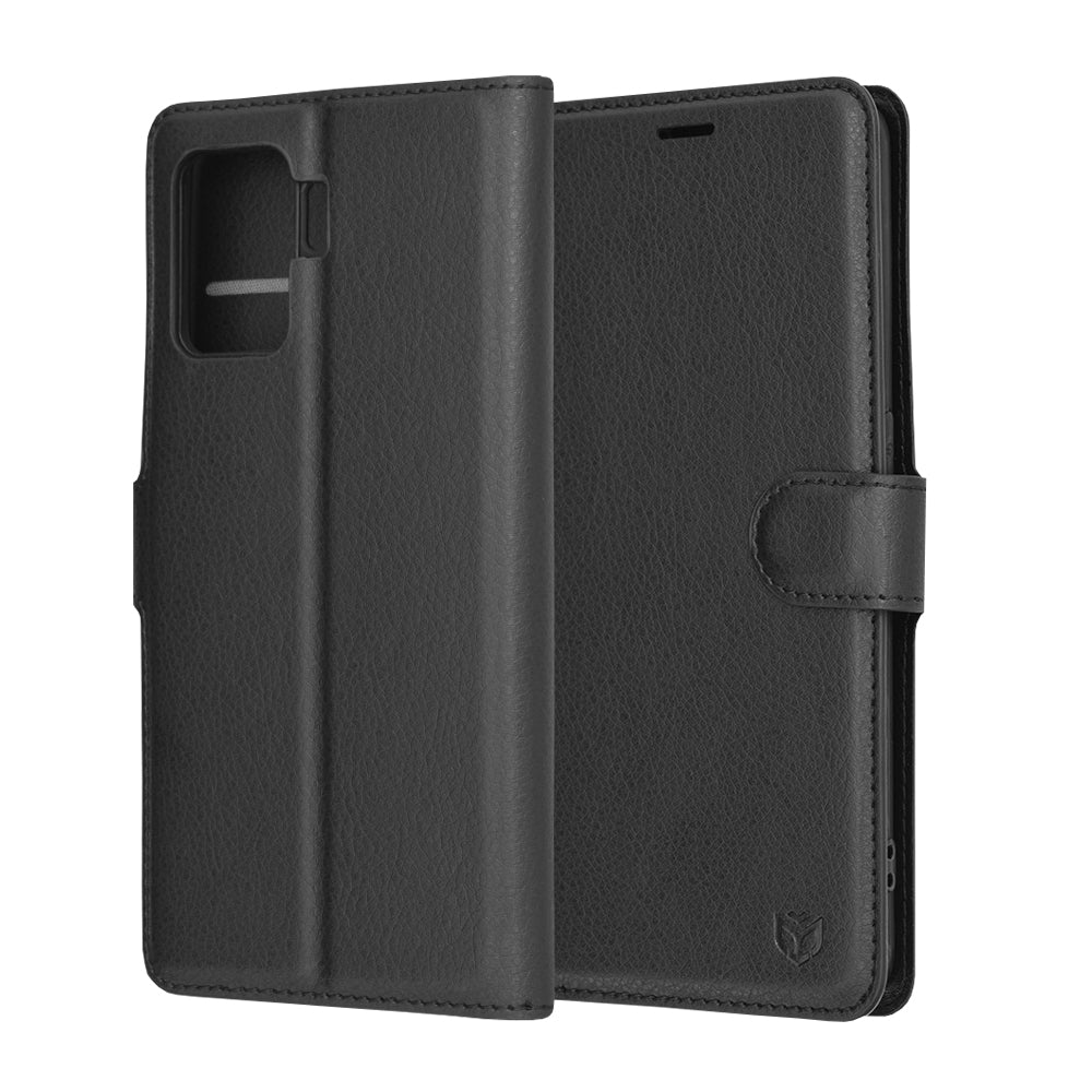Funda para Oppo A94 / Reno5 Lite, Techsuit, Leather Folio, Negra