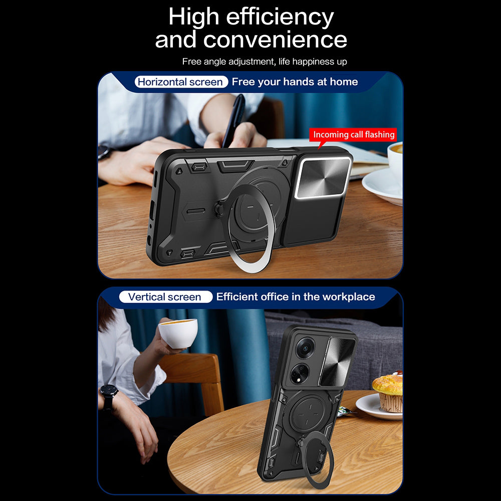 Funda para Oppo A98, Techsuit, CamGuard Pro, Negra