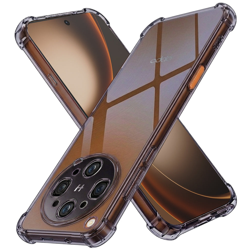 Funda para Oppo Find X9 Ultra, Techsuit, Transparente a prueba de golpes, Ahumada
