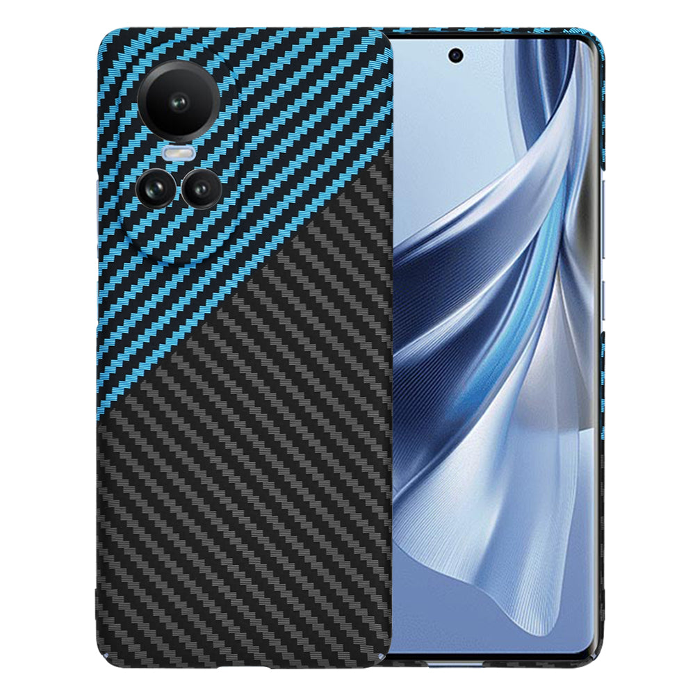 Funda para Oppo Reno10 / Reno10 Pro, Techsuit, Carbonite FiberShell, Negra Bleu