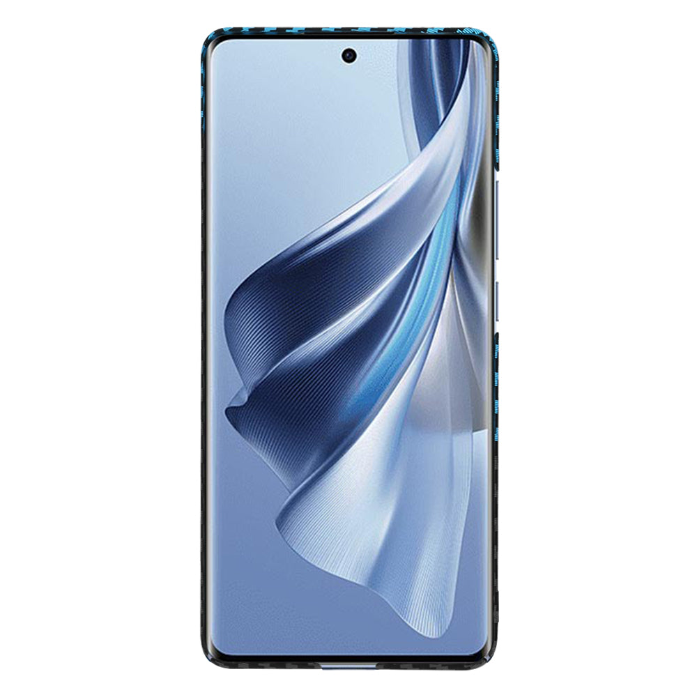 Funda para Oppo Reno10 / Reno10 Pro, Techsuit, Carbonite FiberShell, Negra Bleu