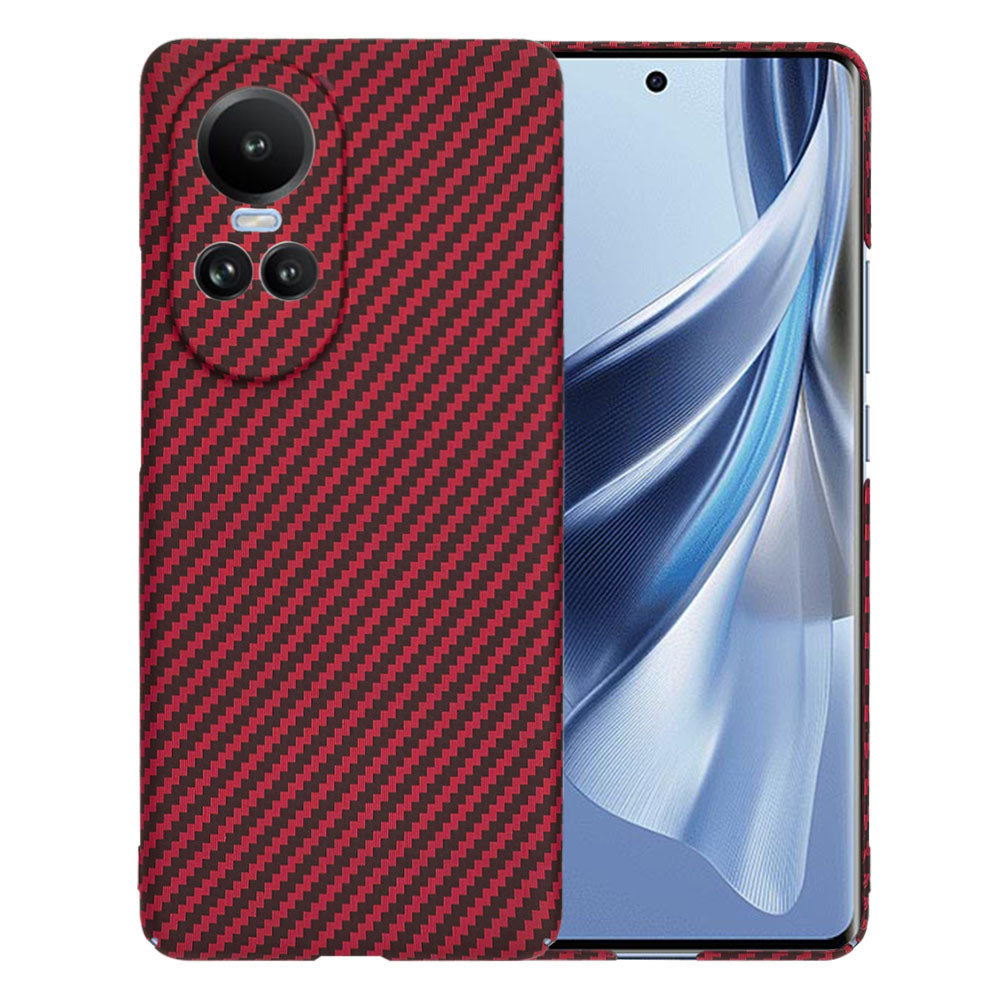 Funda para Oppo Reno10 / Reno10 Pro, Techsuit, Carbonite FiberShell, Roja