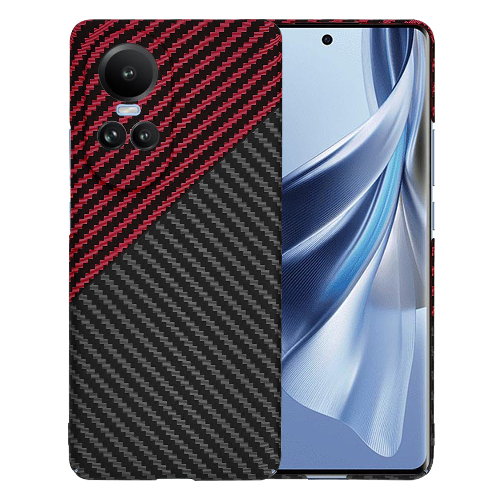 Funda para Oppo Reno10 / Reno10 Pro, Techsuit, Carbonite FiberShell, Negra Roja