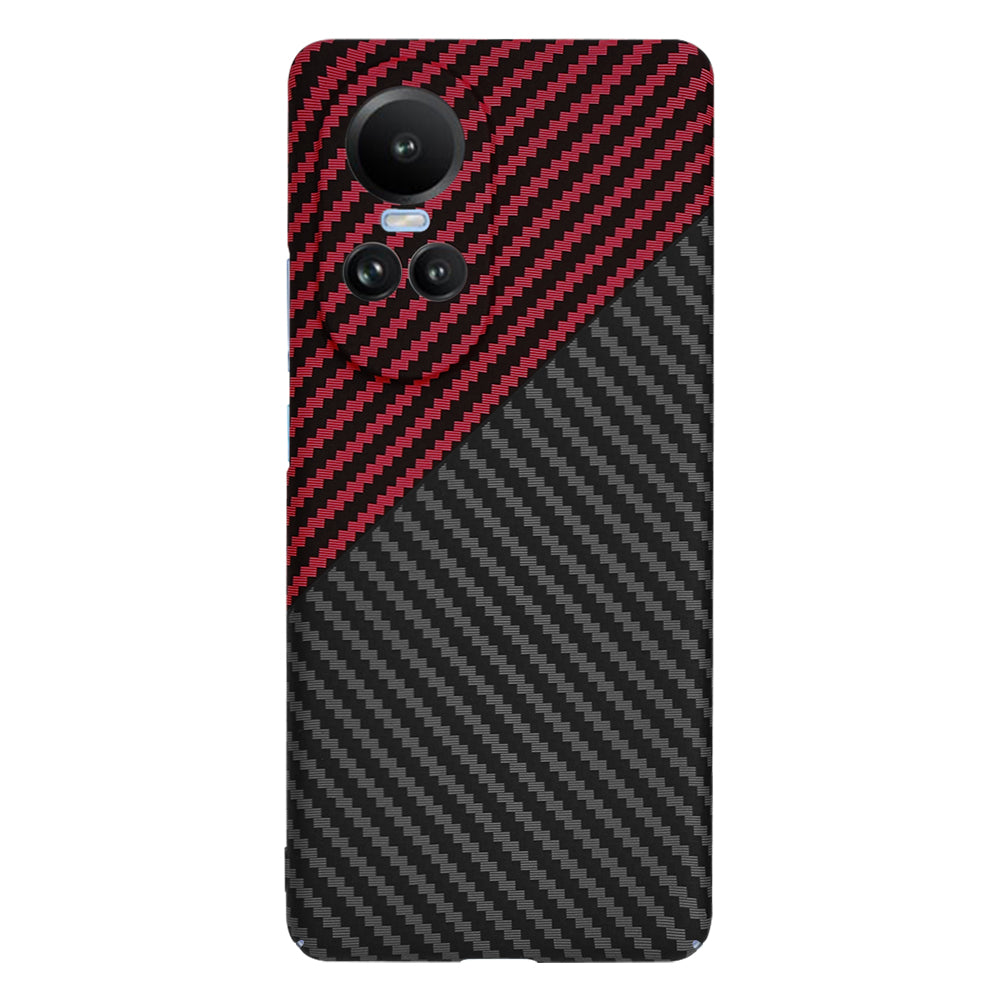 Funda para Oppo Reno10 / Reno10 Pro, Techsuit, Carbonite FiberShell, Negra Roja