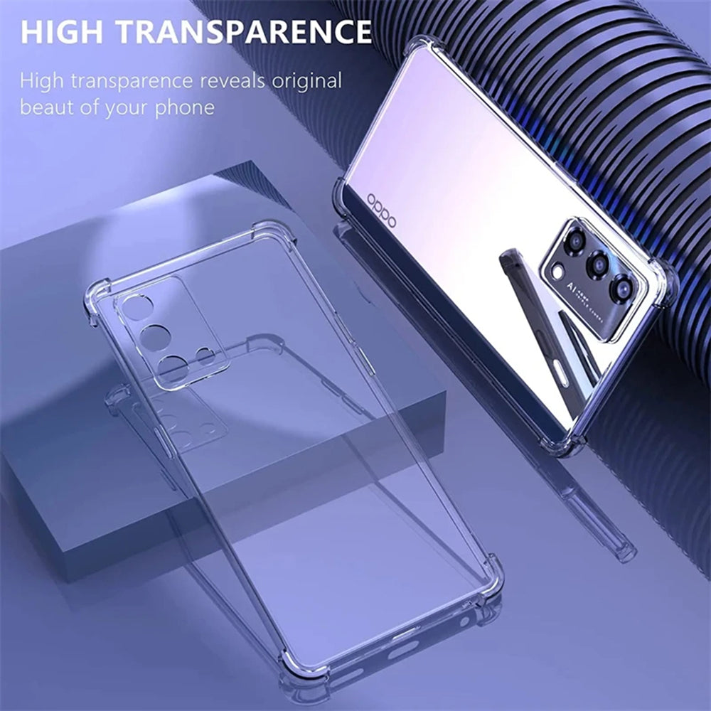 Funda para Oppo Reno10 / Reno10 Pro, Techsuit, Antigolpes Transparente, Transparente