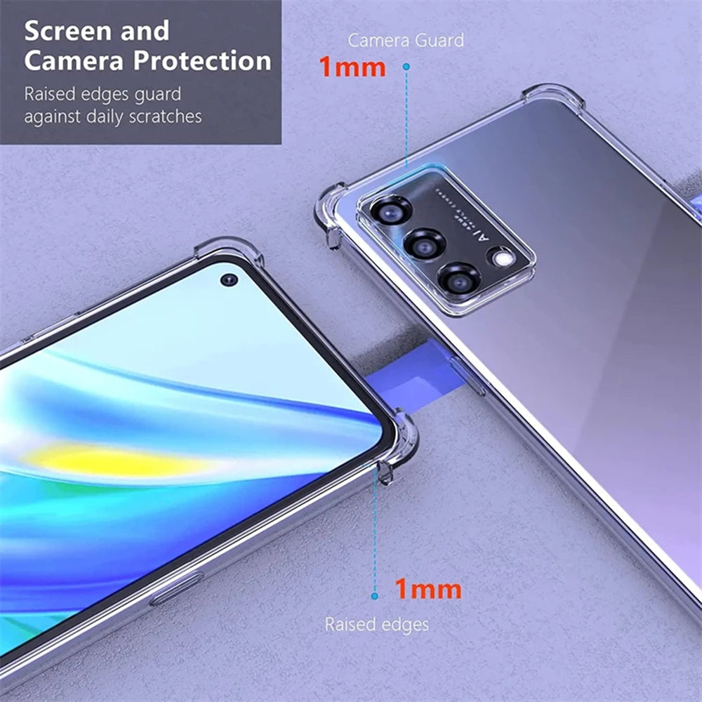 Funda para Oppo Reno10 / Reno10 Pro, Techsuit, Antigolpes Transparente, Transparente