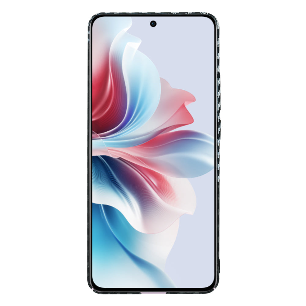 Funda para Oppo Reno11 F, Techsuit, Carbonite FiberShell, Negra Gris