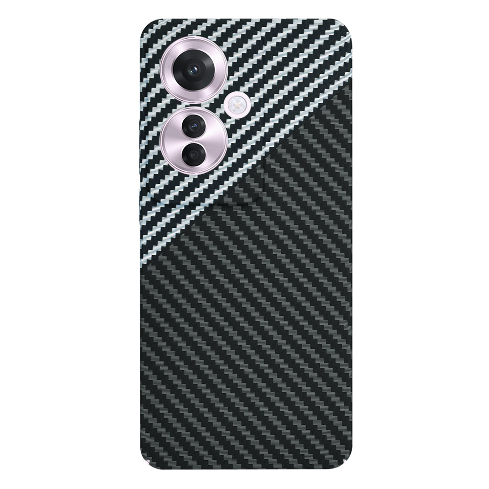 Funda para Oppo Reno11 F, Techsuit, Carbonite FiberShell, Negra Gris