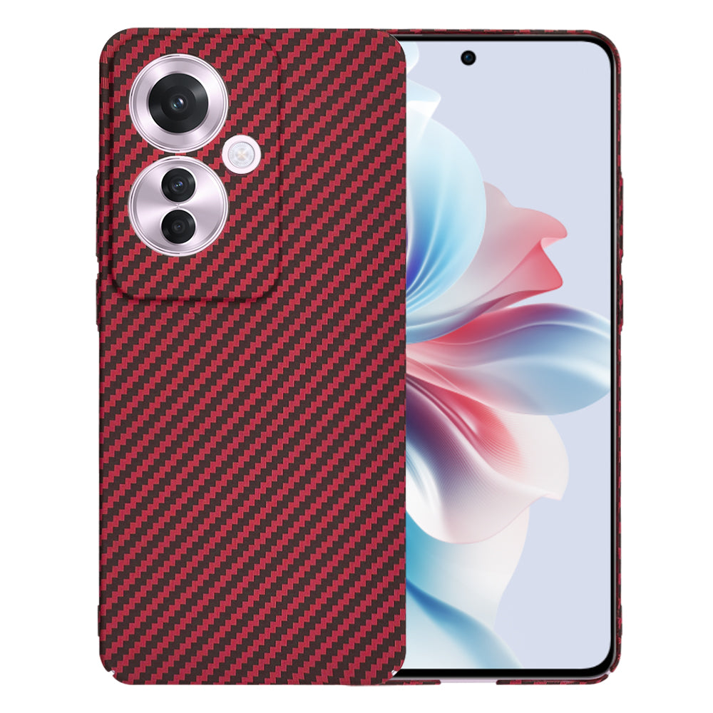 Funda para Oppo Reno11 F, Techsuit, Carbonite FiberShell, Roja