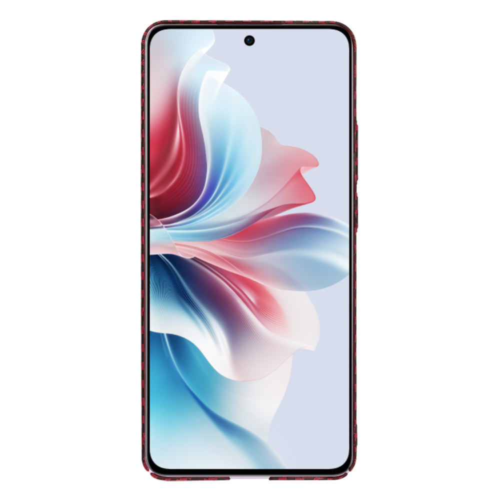 Funda para Oppo Reno11 F, Techsuit, Carbonite FiberShell, Roja