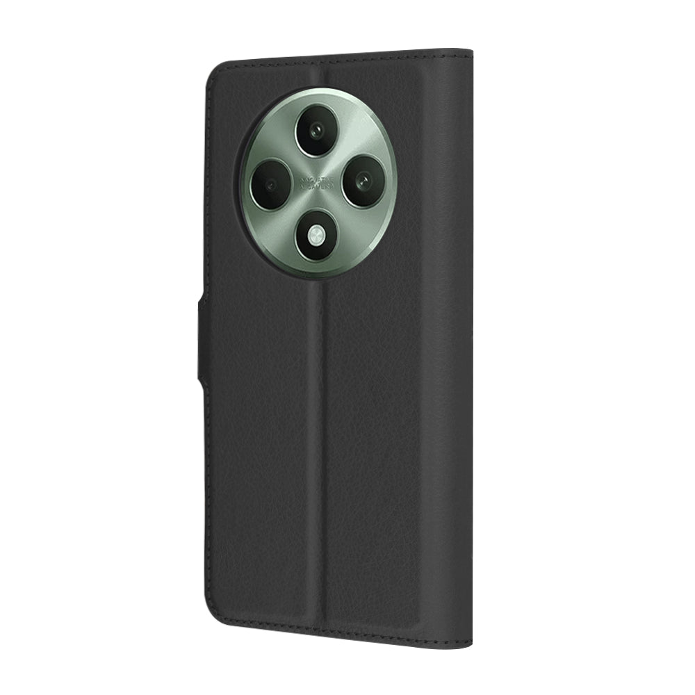 Funda para Oppo Reno12 FS 5G / Reno12 FS 4G / Reno12 F 4G / Reno12 F, Techsuit, Folio de cuero, Negra