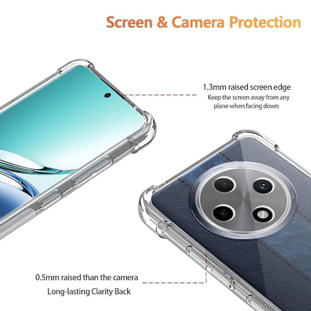 Funda para Oppo Reno12 FS 5G / Reno12 FS 4G / Reno12 F 4G / Reno12 F, Techsuit, Transparente a prueba de golpes