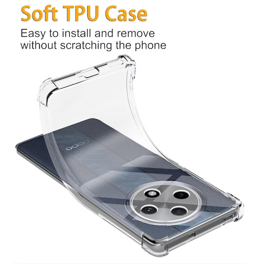 Funda para Oppo Reno12 FS 5G / Reno12 FS 4G / Reno12 F 4G / Reno12 F, Techsuit, Transparente a prueba de golpes