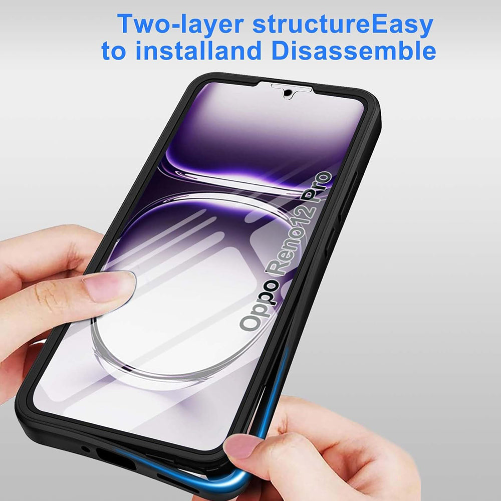 Funda para Oppo Reno12 Pro, Techsuit, ColorVerse 360, Negra
