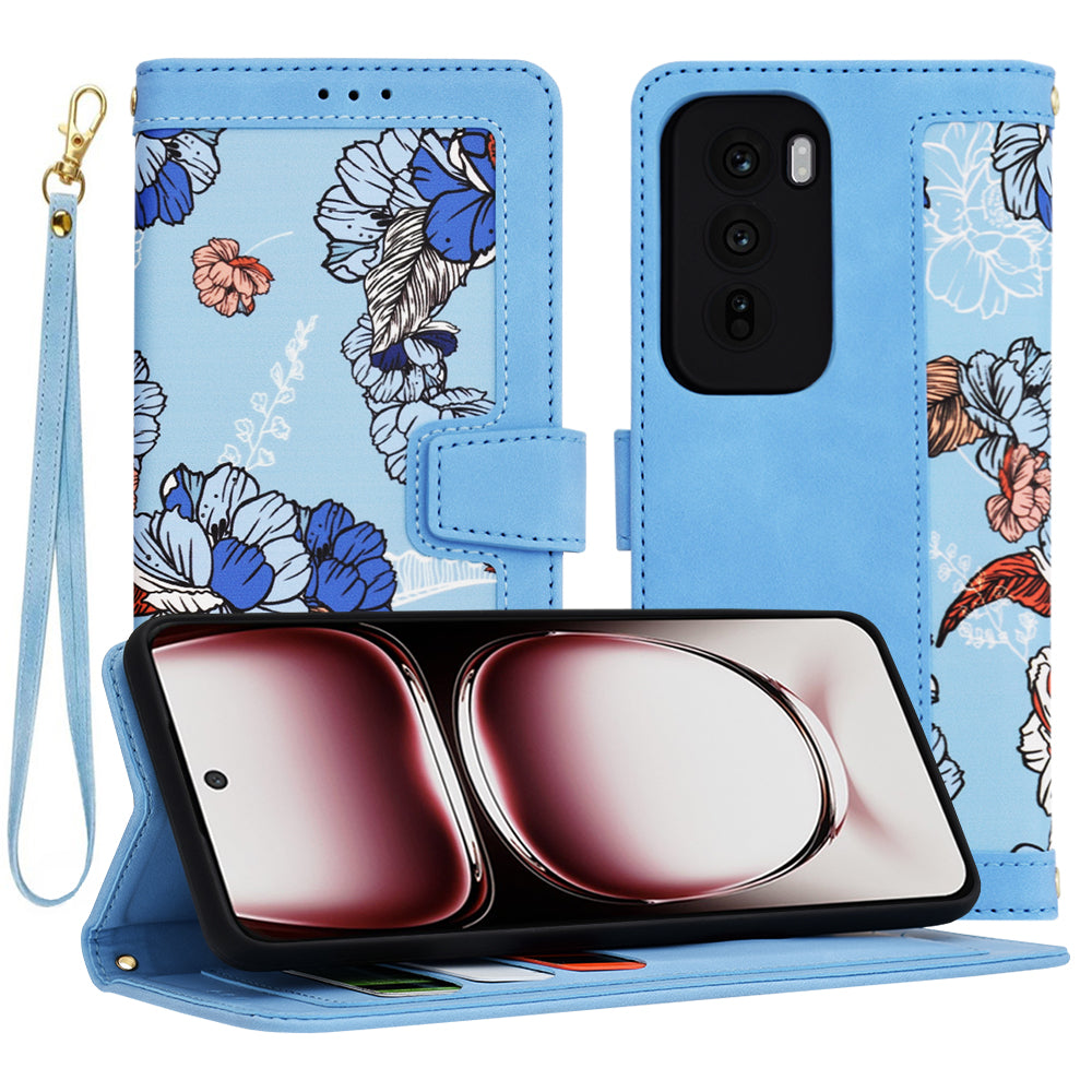 Funda para Oppo Reno12 Pro, Techsuit, FlipCraft, Azul