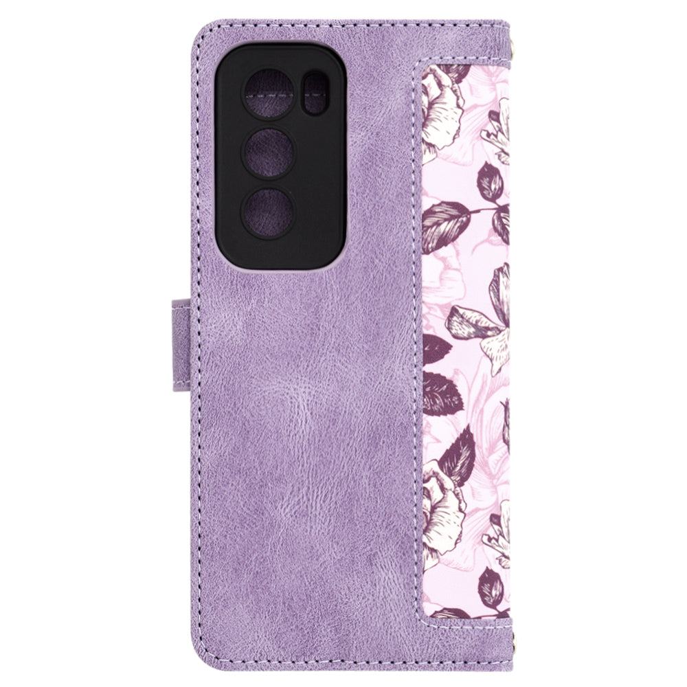 Funda para Oppo Reno12 Pro, Techsuit, FlipCraft, Morado