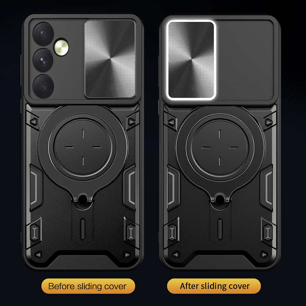 Funda para Oppo Reno12, Techsuit, CamGuard Pro, Rosa Dorado