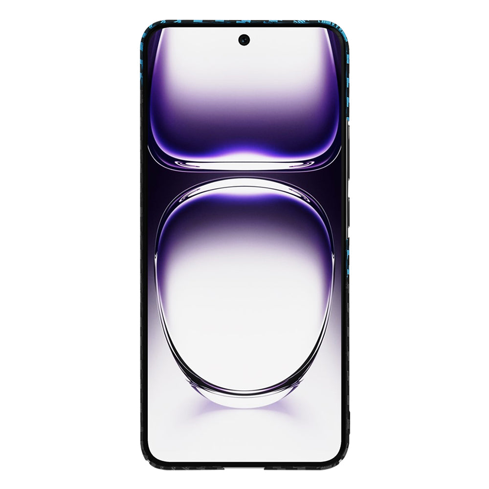 Funda para Oppo Reno12, Techsuit, Carbonite FiberShell, Negra Bleu