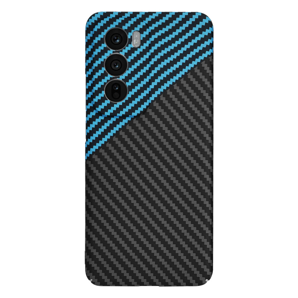Funda para Oppo Reno12, Techsuit, Carbonite FiberShell, Negra Bleu