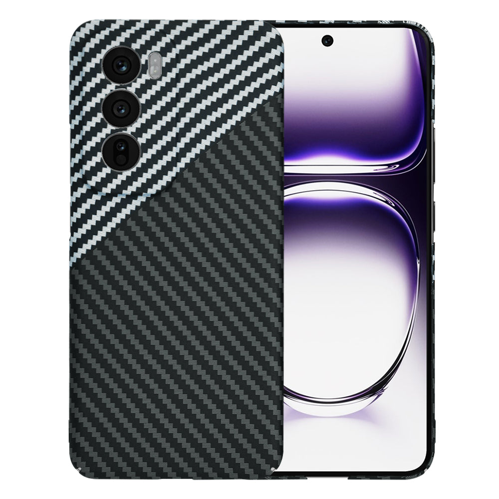 Funda para Oppo Reno12, Techsuit, Carbonite FiberShell, Negra Gris