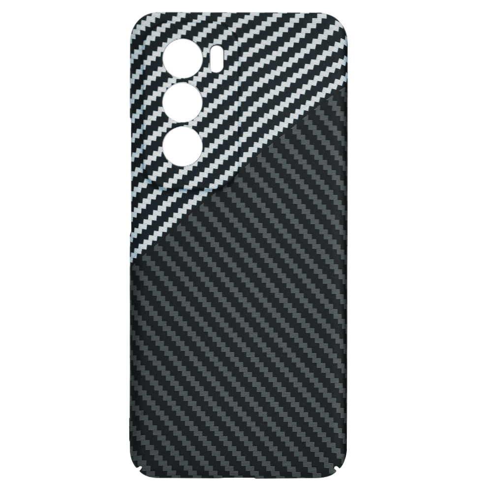 Funda para Oppo Reno12, Techsuit, Carbonite FiberShell, Negra Gris