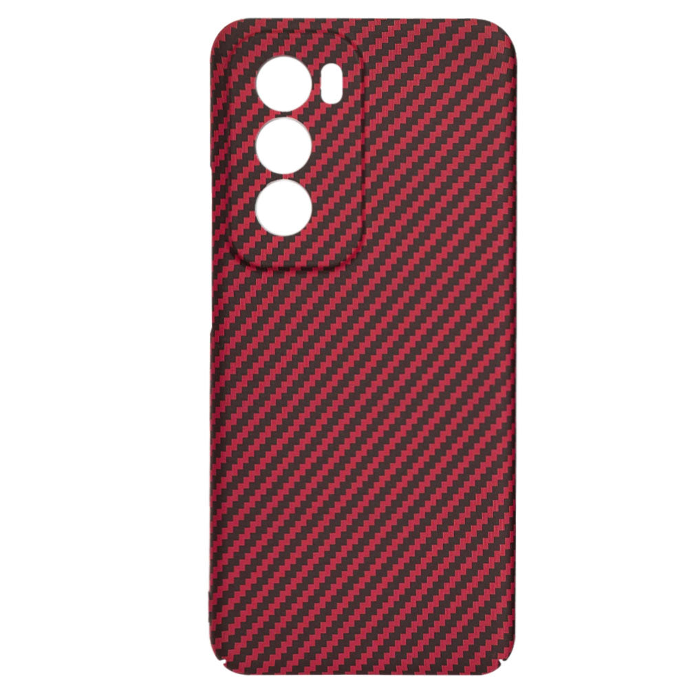 Funda para Oppo Reno12, Techsuit, Carbonite FiberShell, Roja