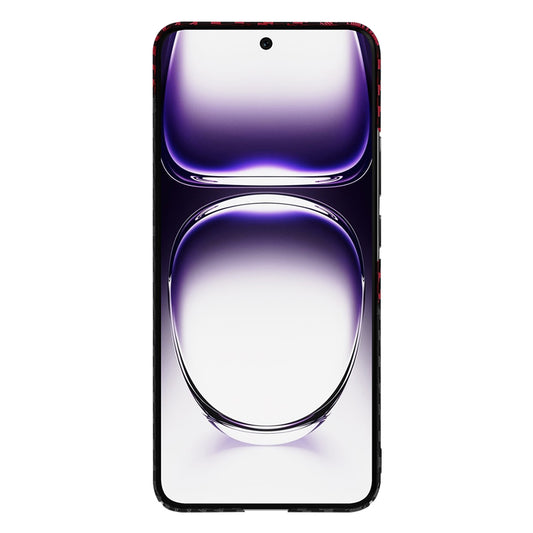 Funda para Oppo Reno12, Techsuit, Carbonite FiberShell, Negra Roja