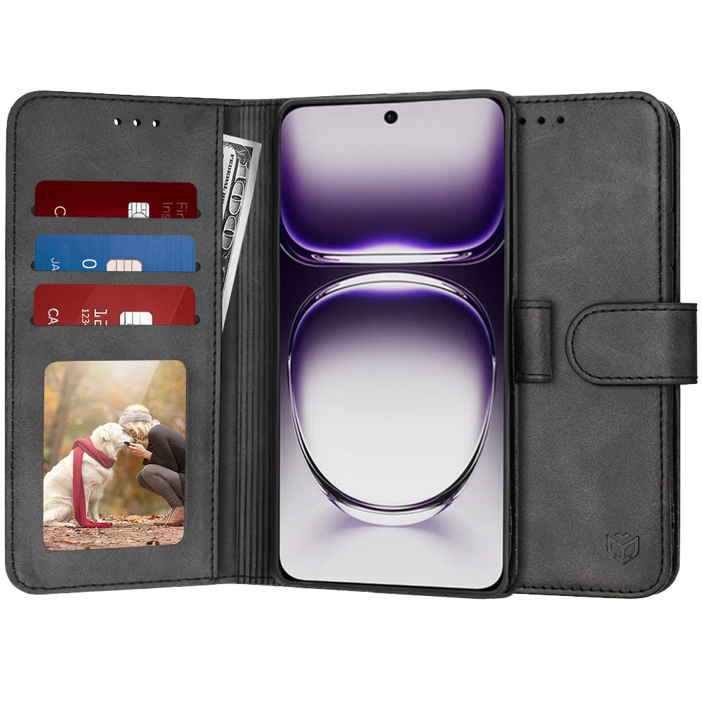 Funda para Oppo Reno12, Techsuit, Diary Book, Negra