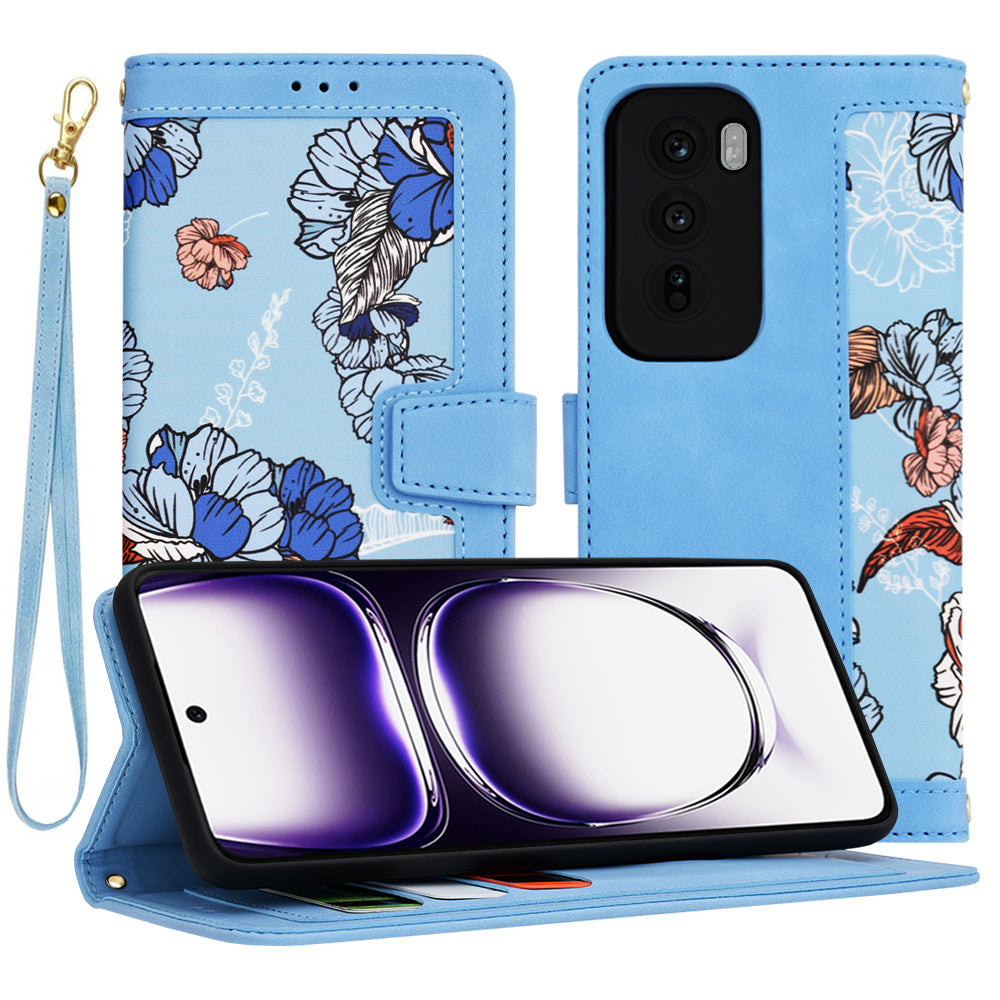 Funda para Oppo Reno12, Techsuit, FlipCraft, Azul