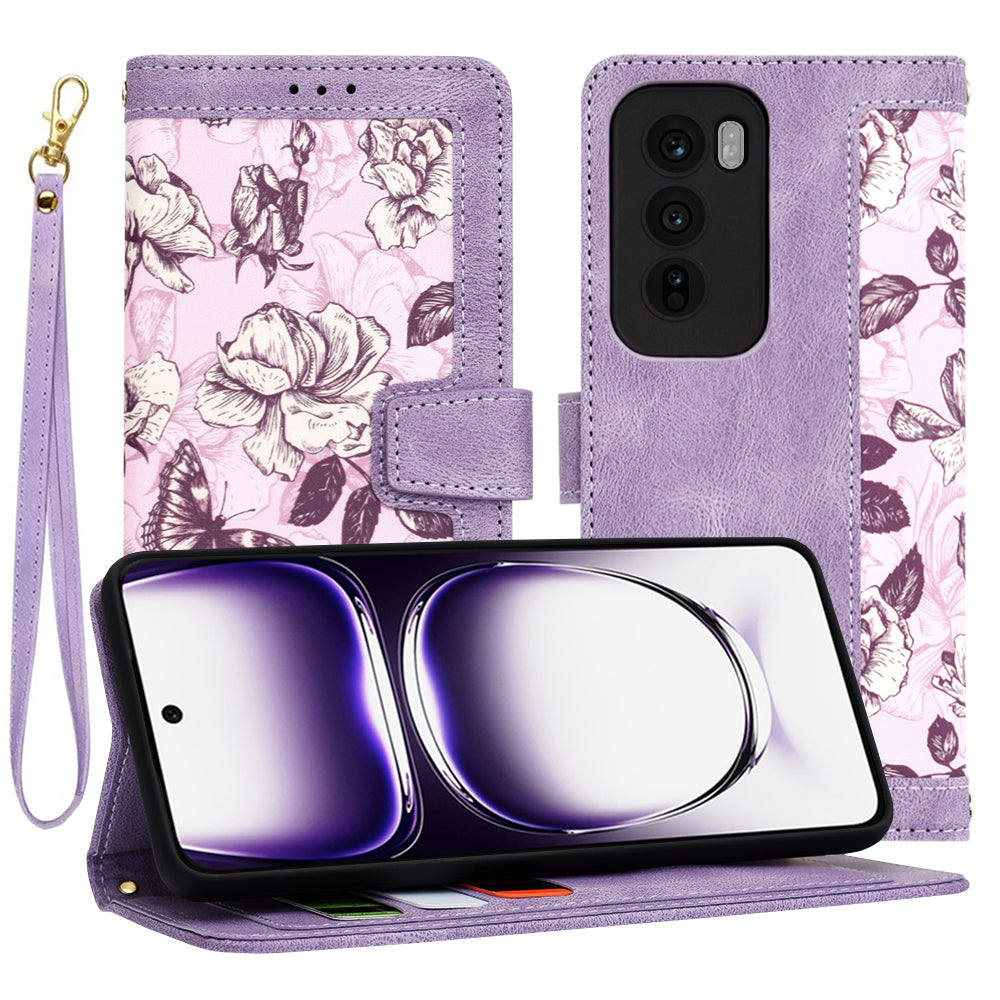 Funda para Oppo Reno12, Techsuit, FlipCraft, Morado