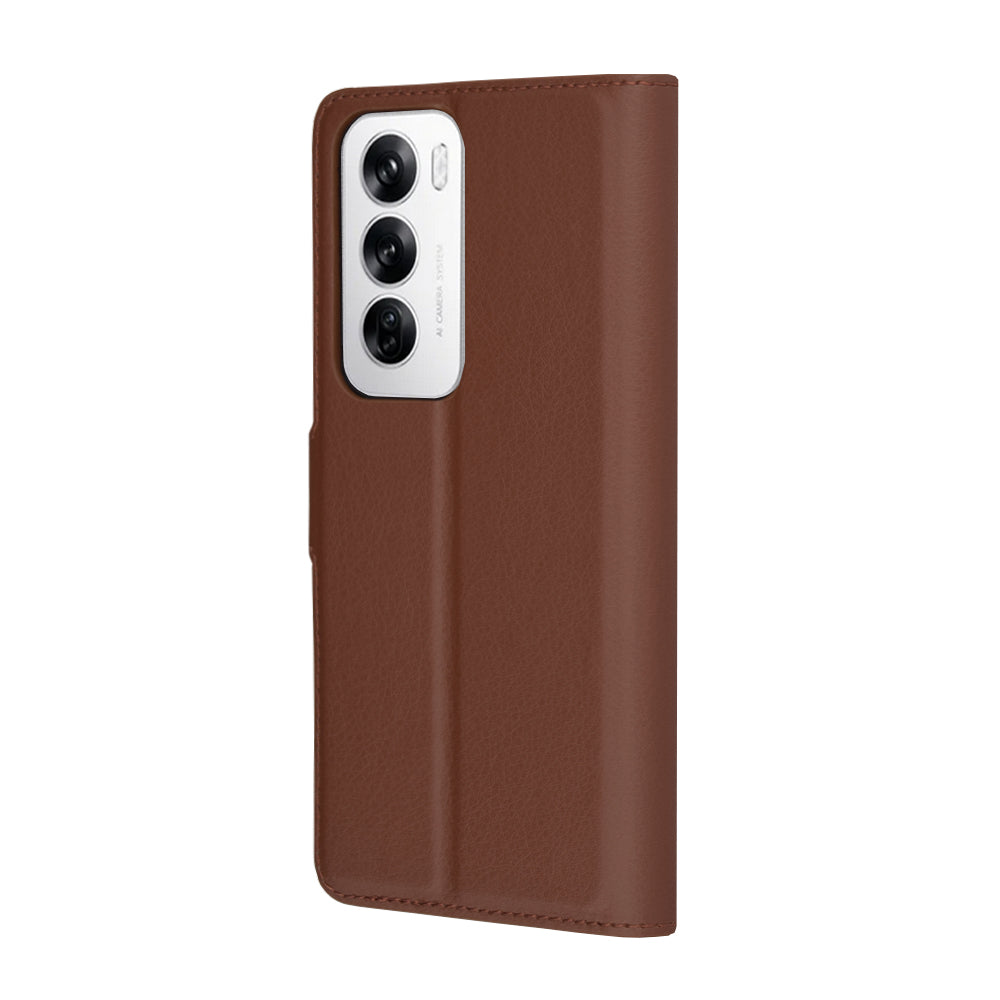 Funda para Oppo Reno12, Techsuit, Leather Folio, Marrón