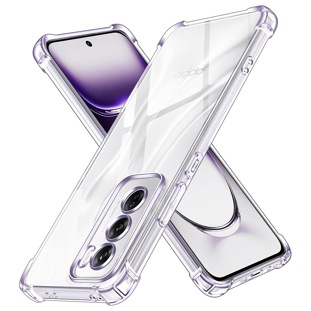 Funda para Oppo Reno12, Techsuit, Antigolpes Transparente, Transparente