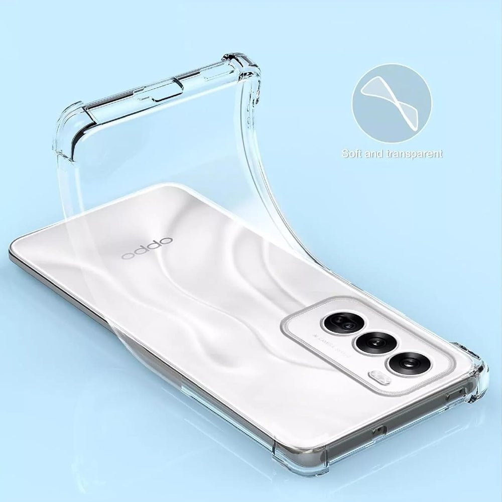 Funda para Oppo Reno12, Techsuit, Antigolpes Transparente, Transparente