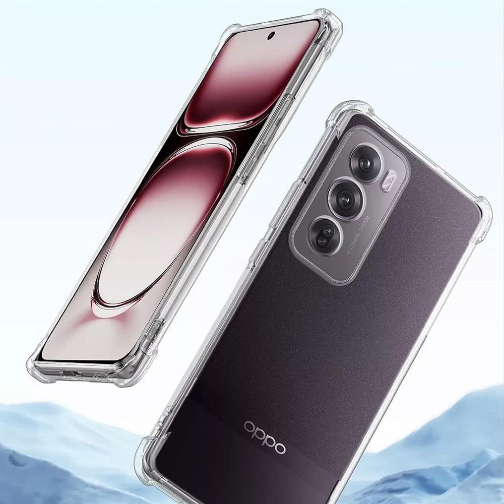 Funda para Oppo Reno12, Techsuit, Antigolpes Transparente, Transparente
