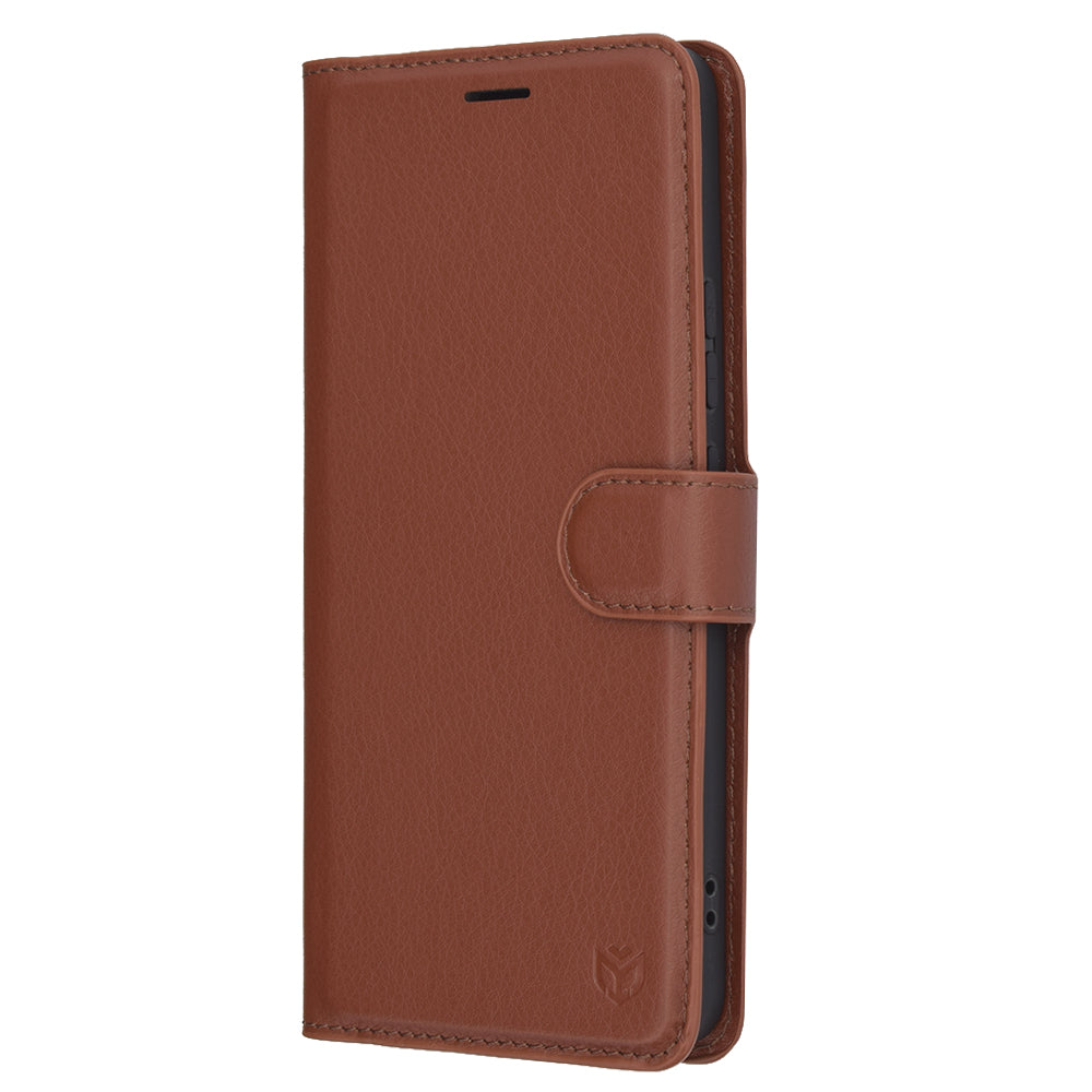 Funda para Oppo Reno13 FS 5G / Reno13 F 4G / Reno13 F, Techsuit, Folio de cuero, Marrón