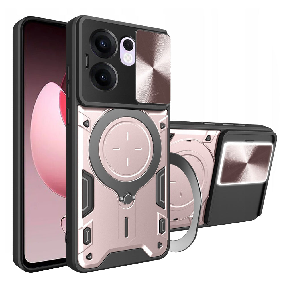 Funda para Oppo Reno13 FS 5G / Reno13 F 4G / Reno13 F, Techsuit, CamGuard Pro, Rosa Dorado