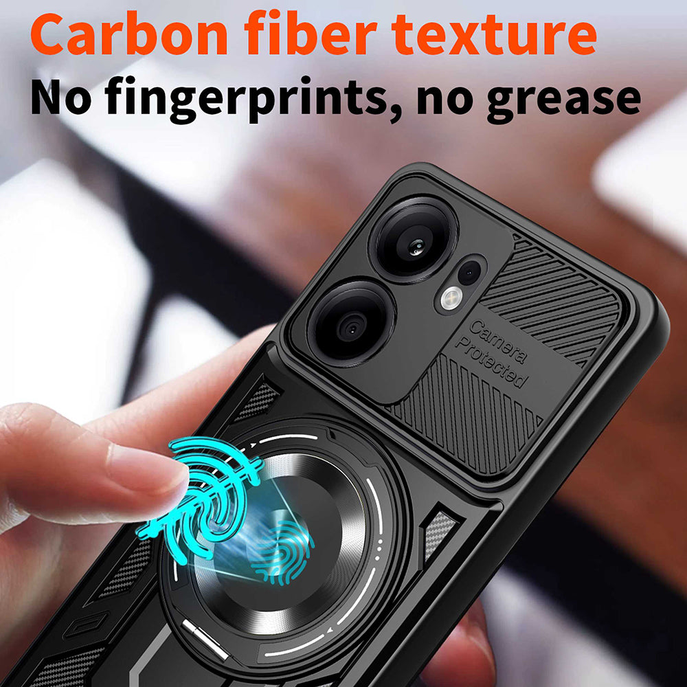 Funda para Oppo Reno13 FS 5G / Reno13 F 4G / Reno13 F, Techsuit, RuggedCam, Negra