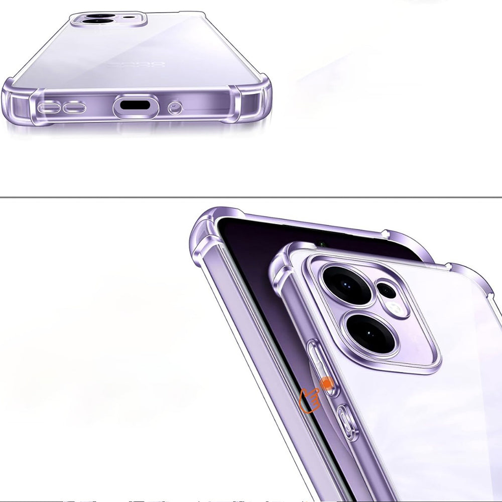 Funda para Oppo Reno13 FS 5G / Reno13 F 4G / Reno13 F, Techsuit, Transparente a prueba de golpes