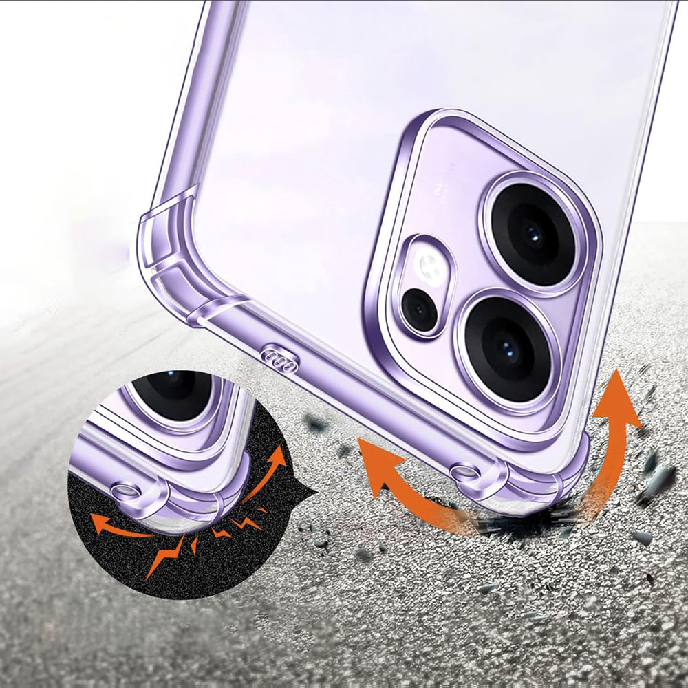Funda para Oppo Reno13 FS 5G / Reno13 F 4G / Reno13 F, Techsuit, Transparente a prueba de golpes