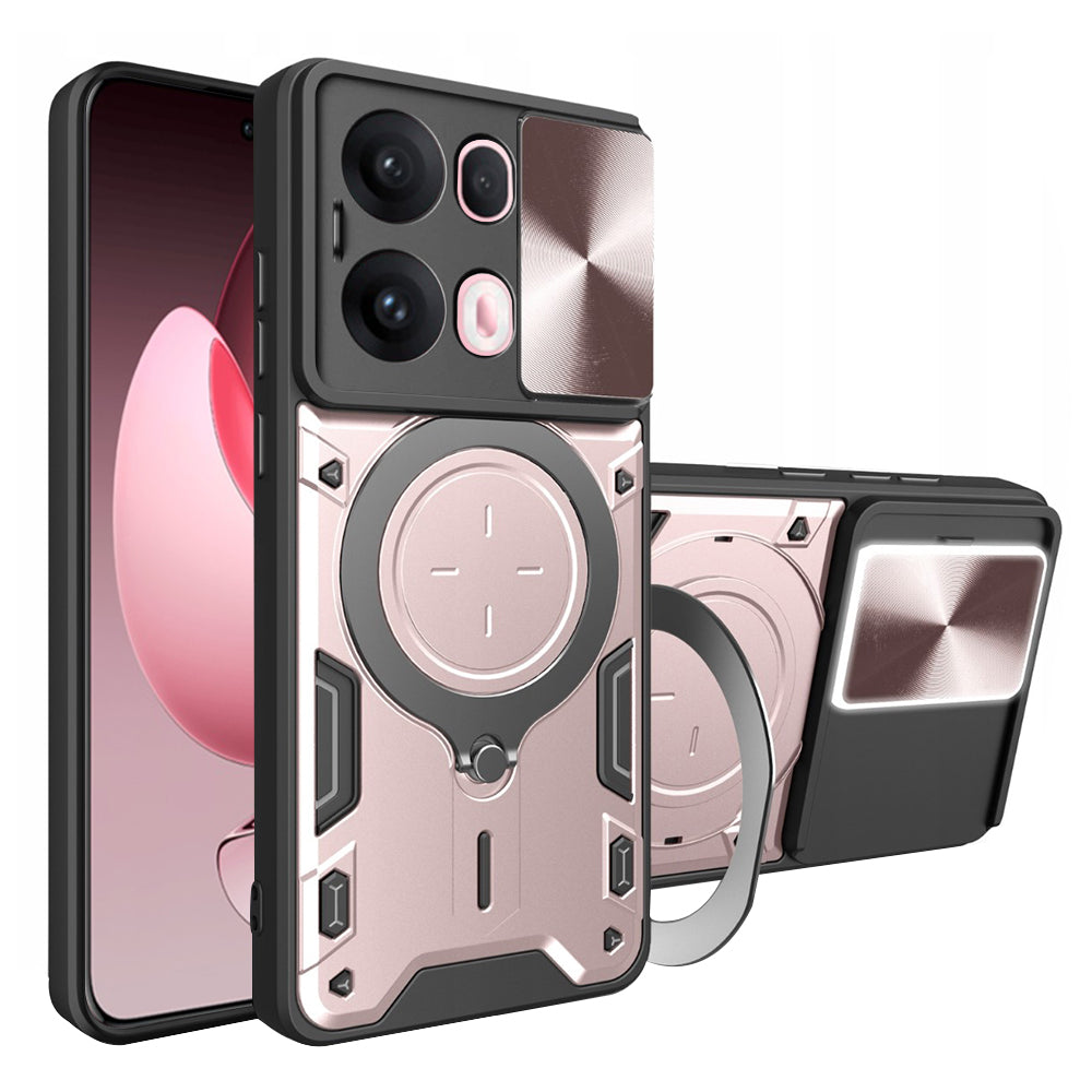 Funda para Oppo Reno13 Pro, Techsuit, CamGuard Pro, Rosa Dorado