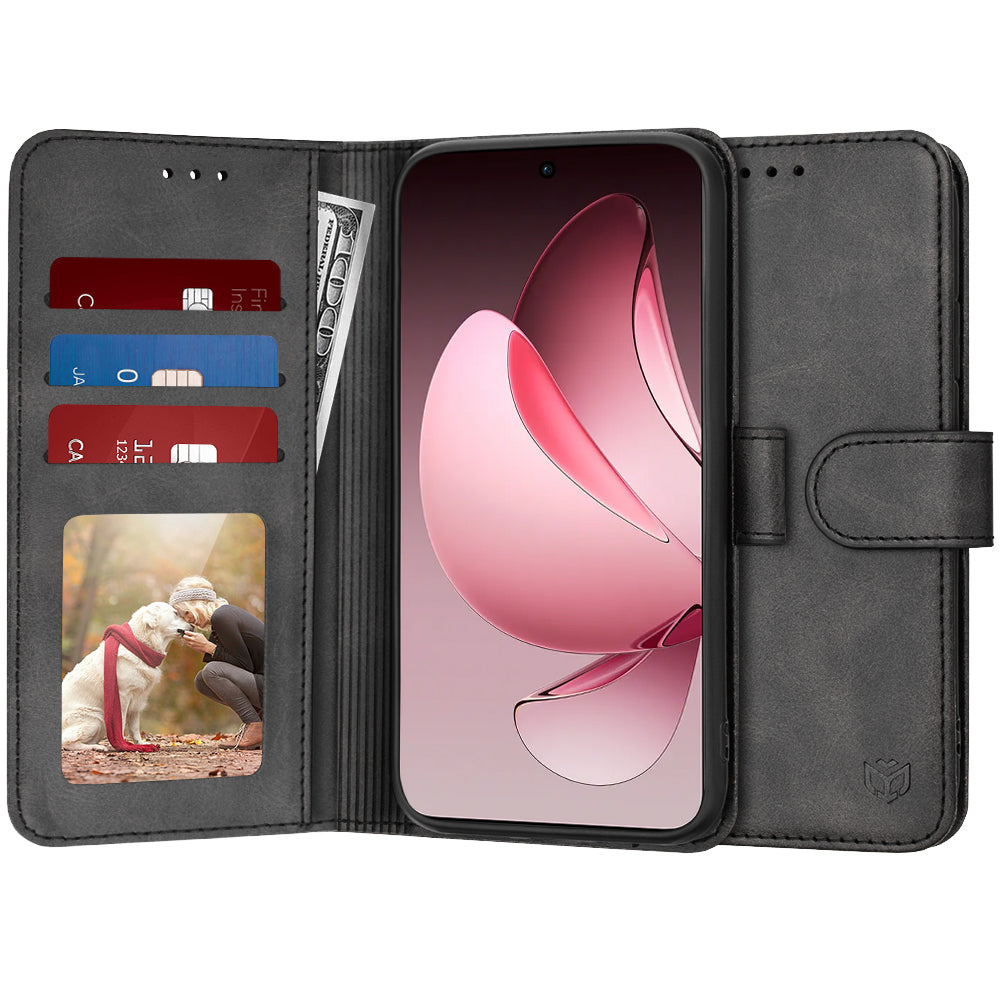 Funda para Oppo Reno13 Pro, Techsuit, Diary Book, Negra