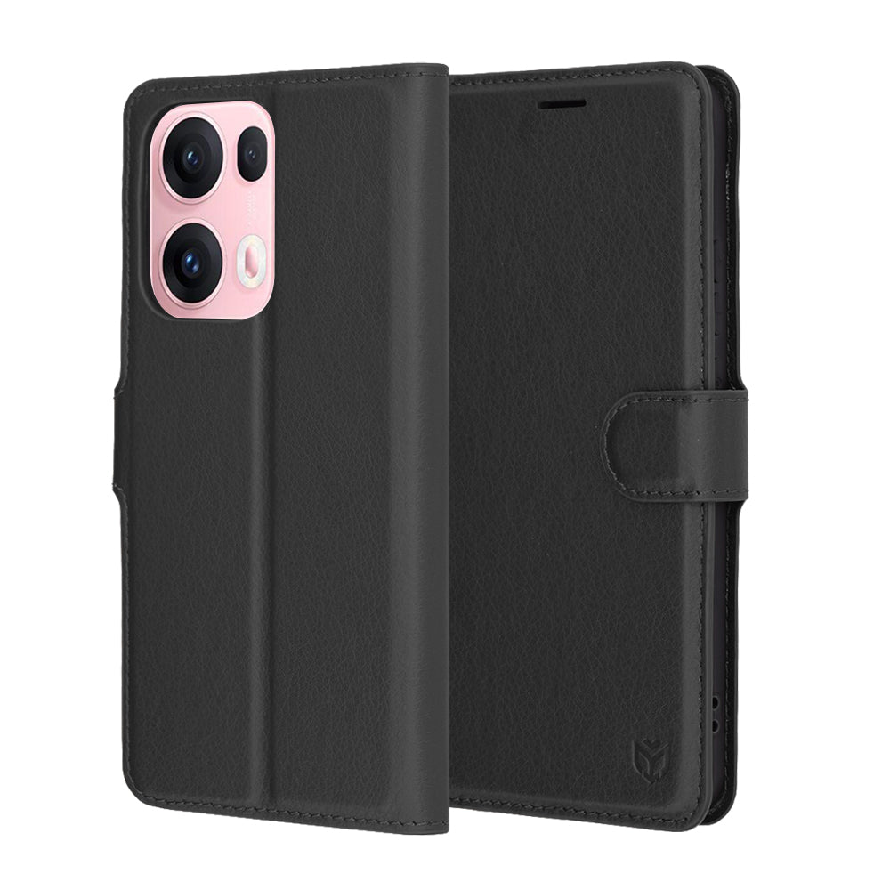 Funda para Oppo Reno13 Pro, Techsuit, Leather Folio, Negra