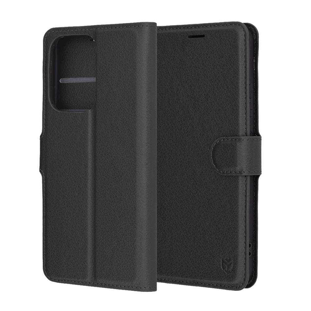 Funda para Oppo Reno13 Pro, Techsuit, Leather Folio, Negra