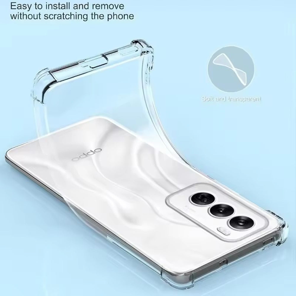 Funda para Oppo Reno13 Pro, Techsuit, Antigolpes Transparente, Transparente