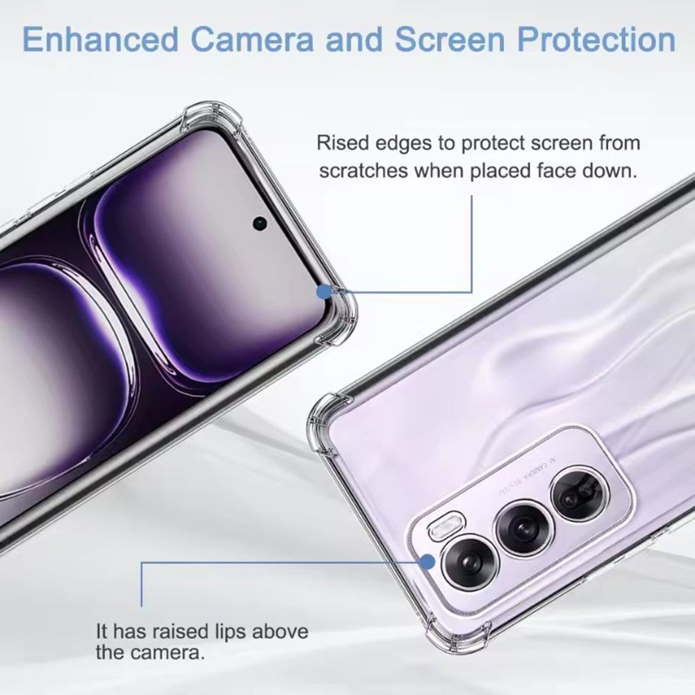 Funda para Oppo Reno13 Pro, Techsuit, Antigolpes Transparente, Transparente
