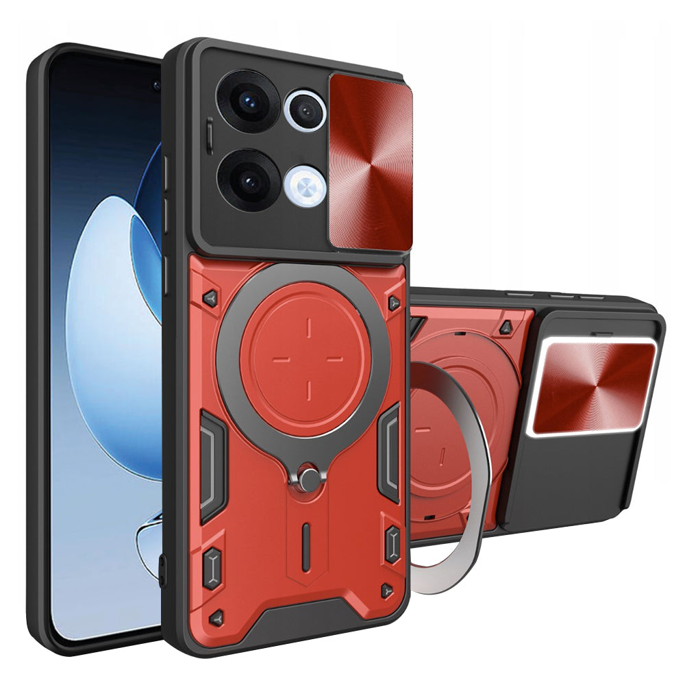 Funda para Oppo Reno13, Techsuit, CamGuard Pro, Roja
